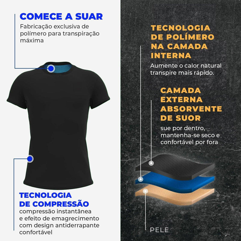 CamisetaPro||  Efeito Sauna - Masculina - Barcelos Descontos