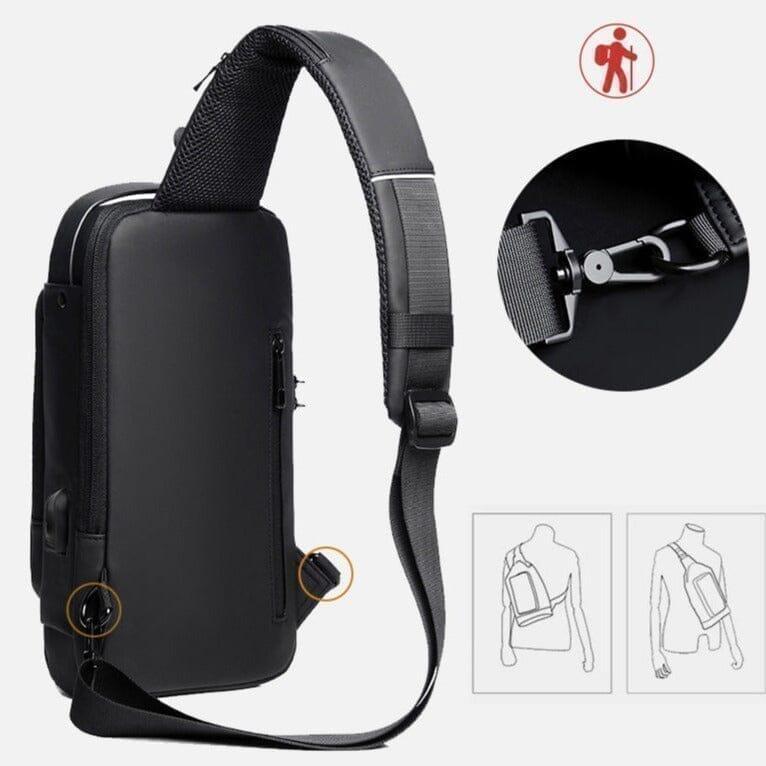 Mochila Anti-Furto com Senha USB Slim Bag - Barcelos Descontos