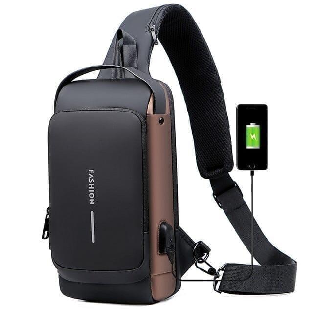 Mochila Anti-Furto com Senha USB Slim Bag - Barcelos Descontos